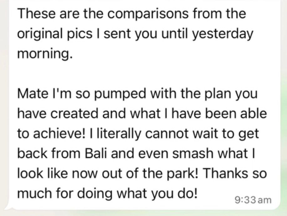 Client testimonial