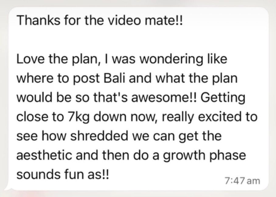 Client testimonial