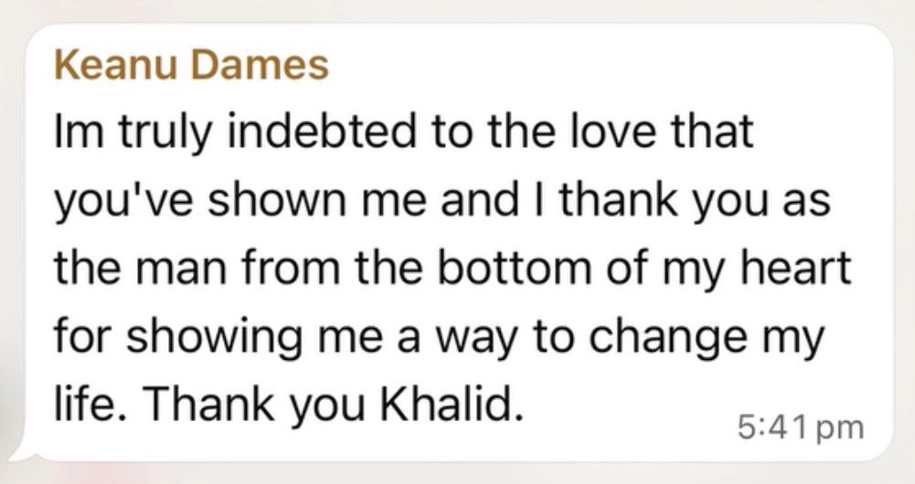 Client testimonial